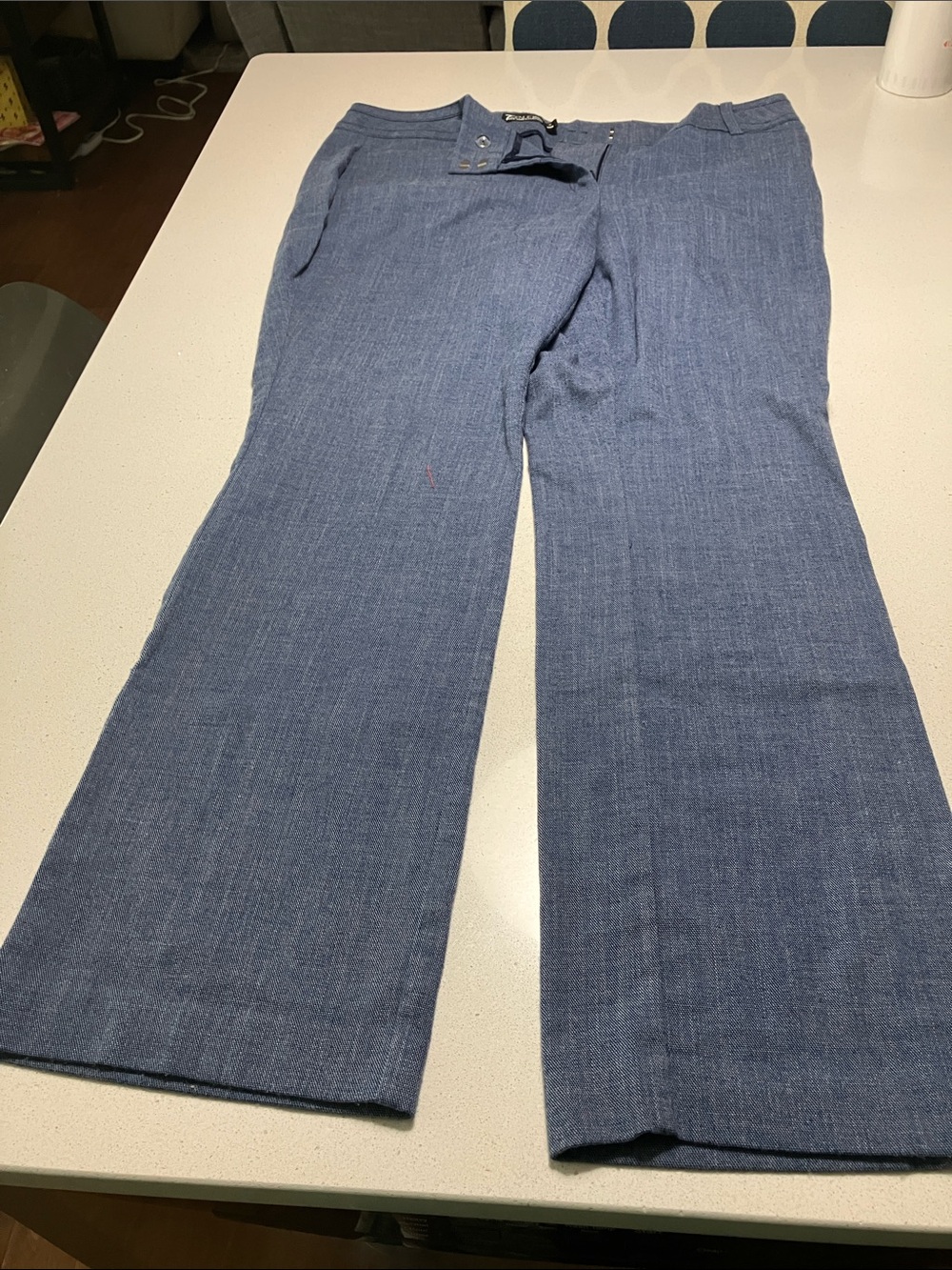New York & Company Blue Boot Cut Pants